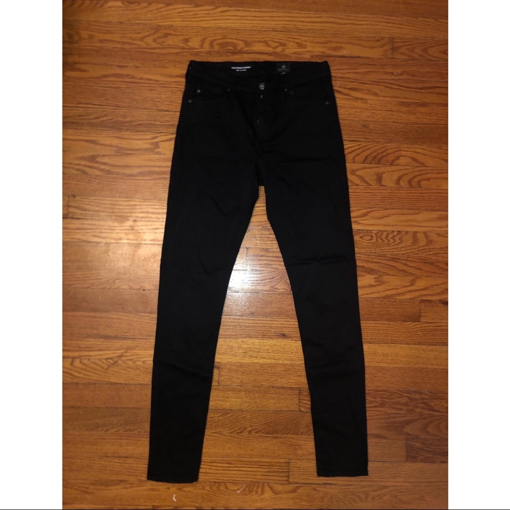 Black High Waisted Skinny AG Jeans
